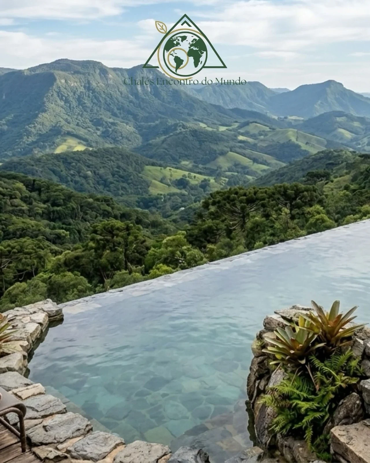 piscina borda infinita chalés temáticos Encontro do Mundo Rancho Queimado Santa Catarina